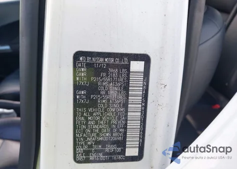 2013 Nissan Juke Sl z USA, uszkodzony, nr VIN JN8AF5MR3DT206981